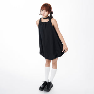 頸帶/腰帶OK! BUBBLE TANK TOP DRESS WITH SCARF SET/ 2色