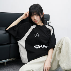 [UNISEX] SHARP OVERSIZE T-SHIRT/ 2色