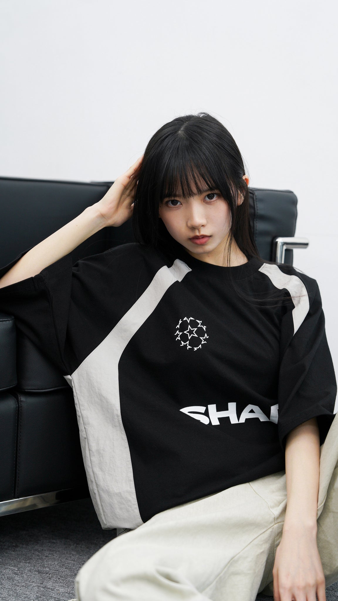 [UNISEX] SHARP OVERSIZE T-SHIRT/ 2色