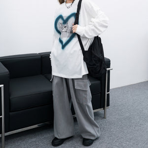 [UNISEX] Dyeing Cargo Wide Sweatpants/ 2色