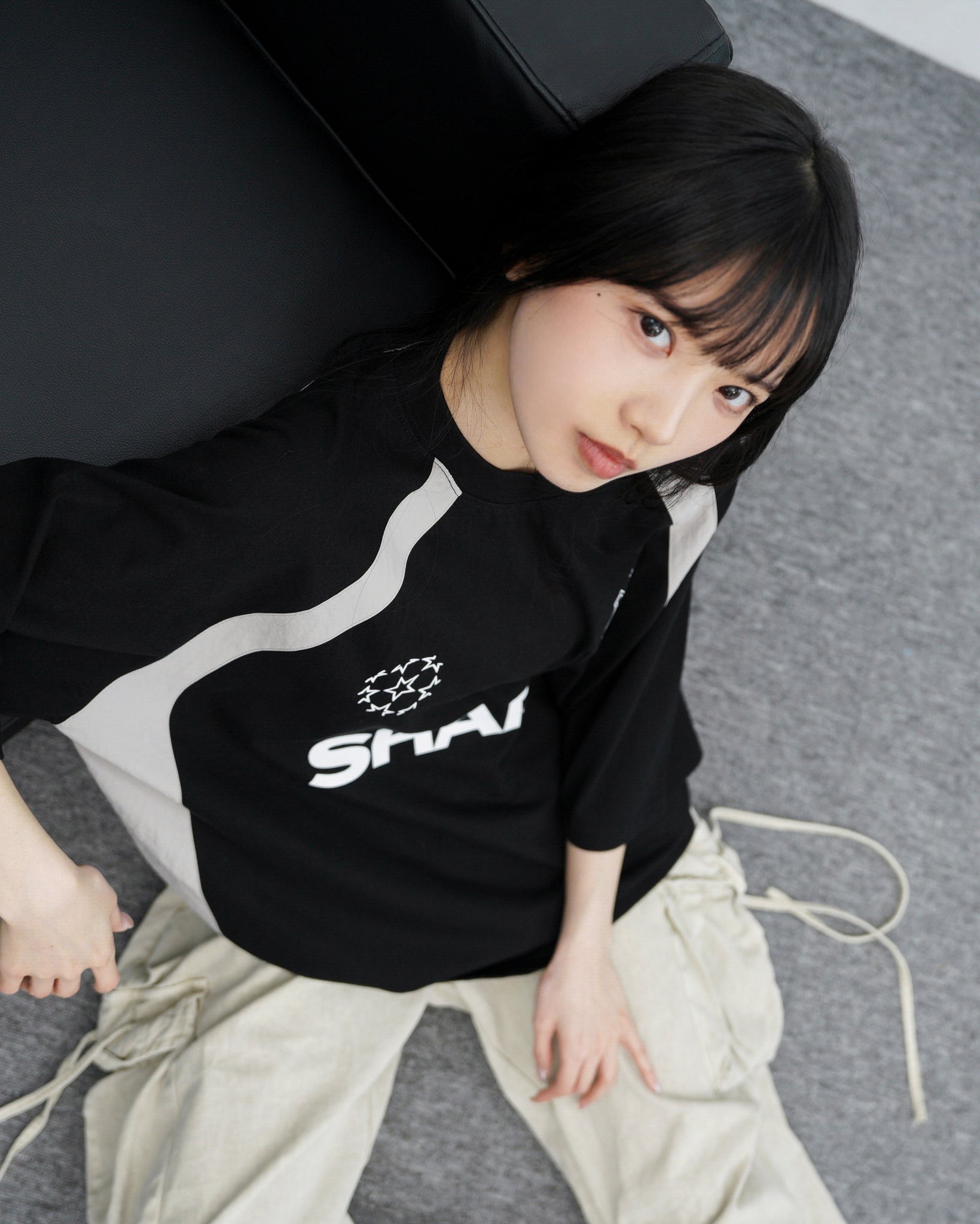 [UNISEX] SHARP OVERSIZE T-SHIRT/ 2色