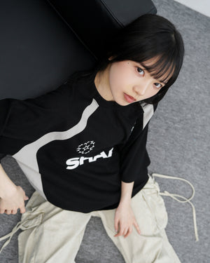 [UNISEX] SHARP OVERSIZE T-SHIRT/ 2色