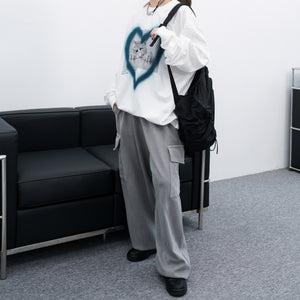 [UNISEX] Dyeing Cargo Wide Sweatpants/ 2色