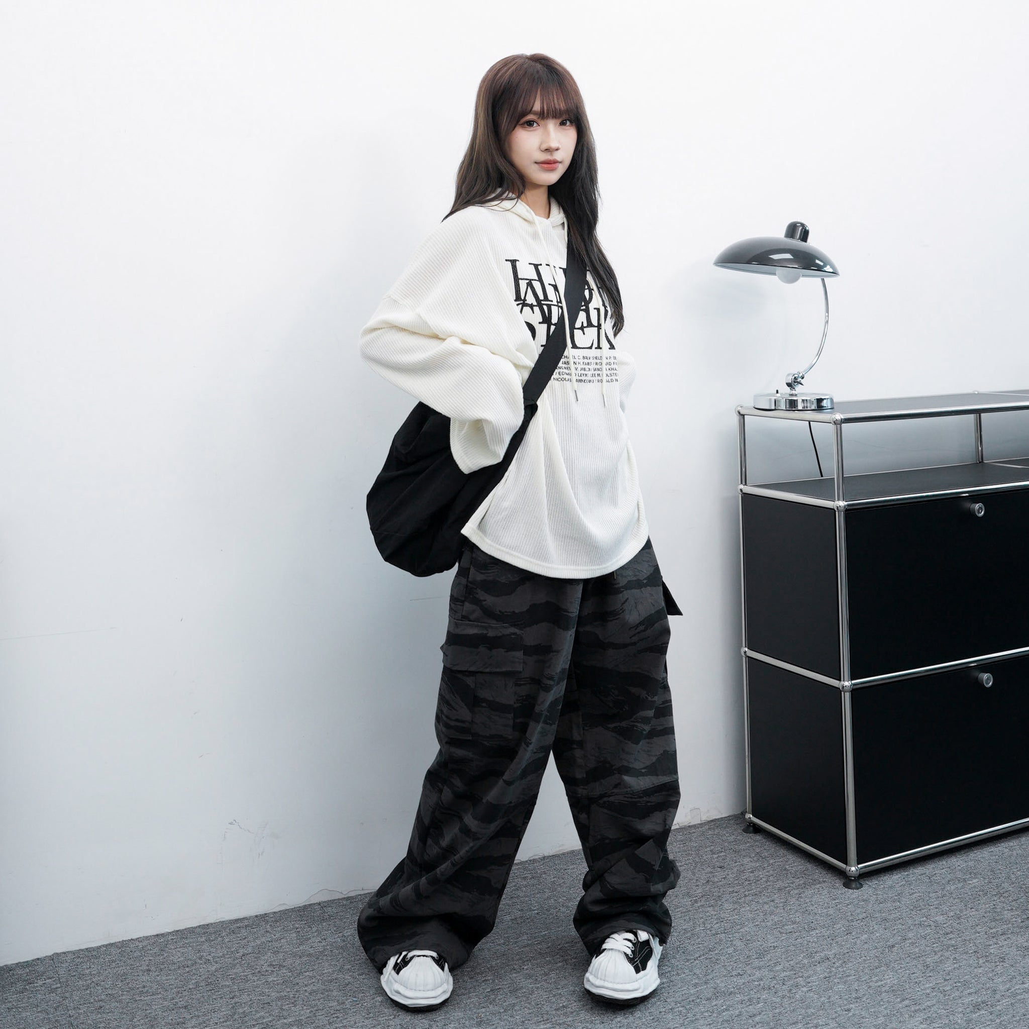 [UNISEX] 極高腰CAMOUFLAGE CARGO BANDING PANTS/ 1色