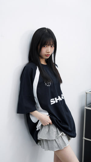 [UNISEX] SHARP OVERSIZE T-SHIRT/ 2色