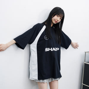 [UNISEX] SHARP OVERSIZE T-SHIRT/ 2色