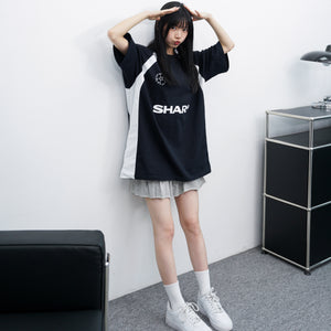 [UNISEX] SHARP OVERSIZE T-SHIRT/ 2色