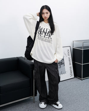 [UNISEX] Hide Seek Soft Long Sleeve Hood/ 2色