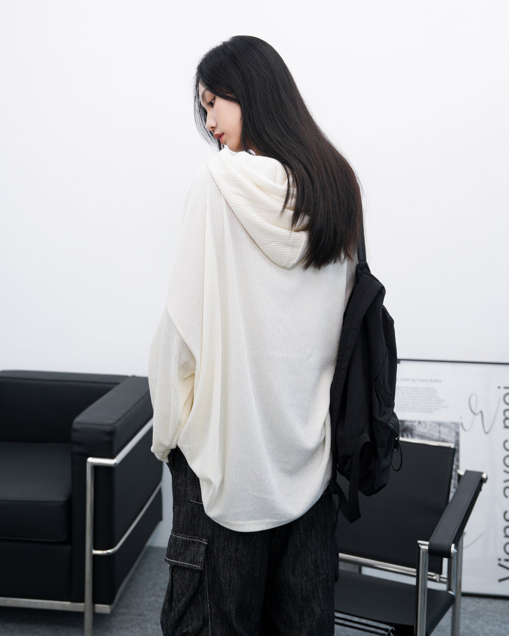 [UNISEX] Hide Seek Soft Long Sleeve Hood/ 2色