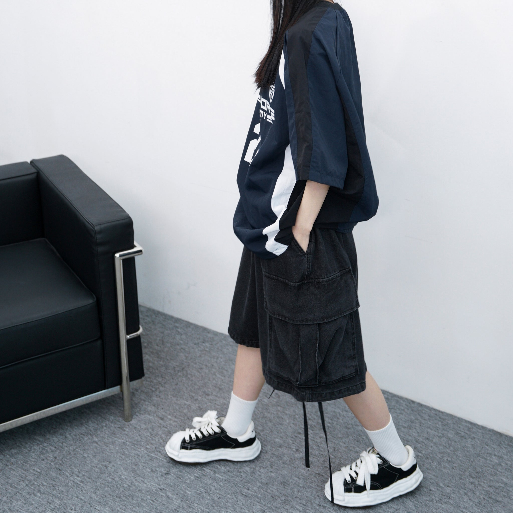 [UNISEX] DENNIS WIDE CARGO HALF PANTS/ 2色