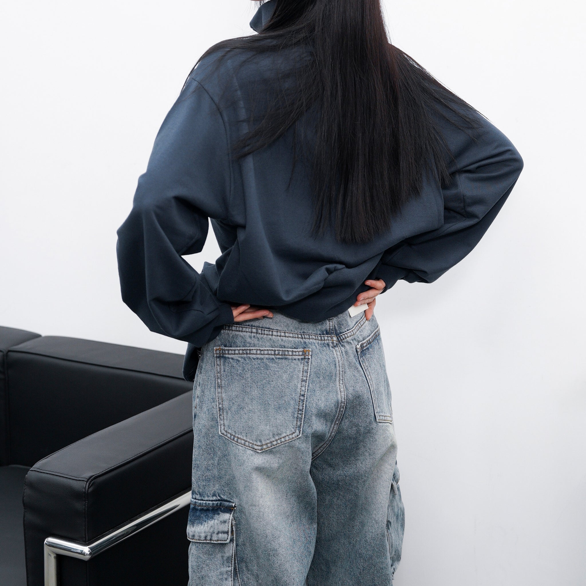 LOOSE FIT 3D CARGO DENIM PANTS/ 1色