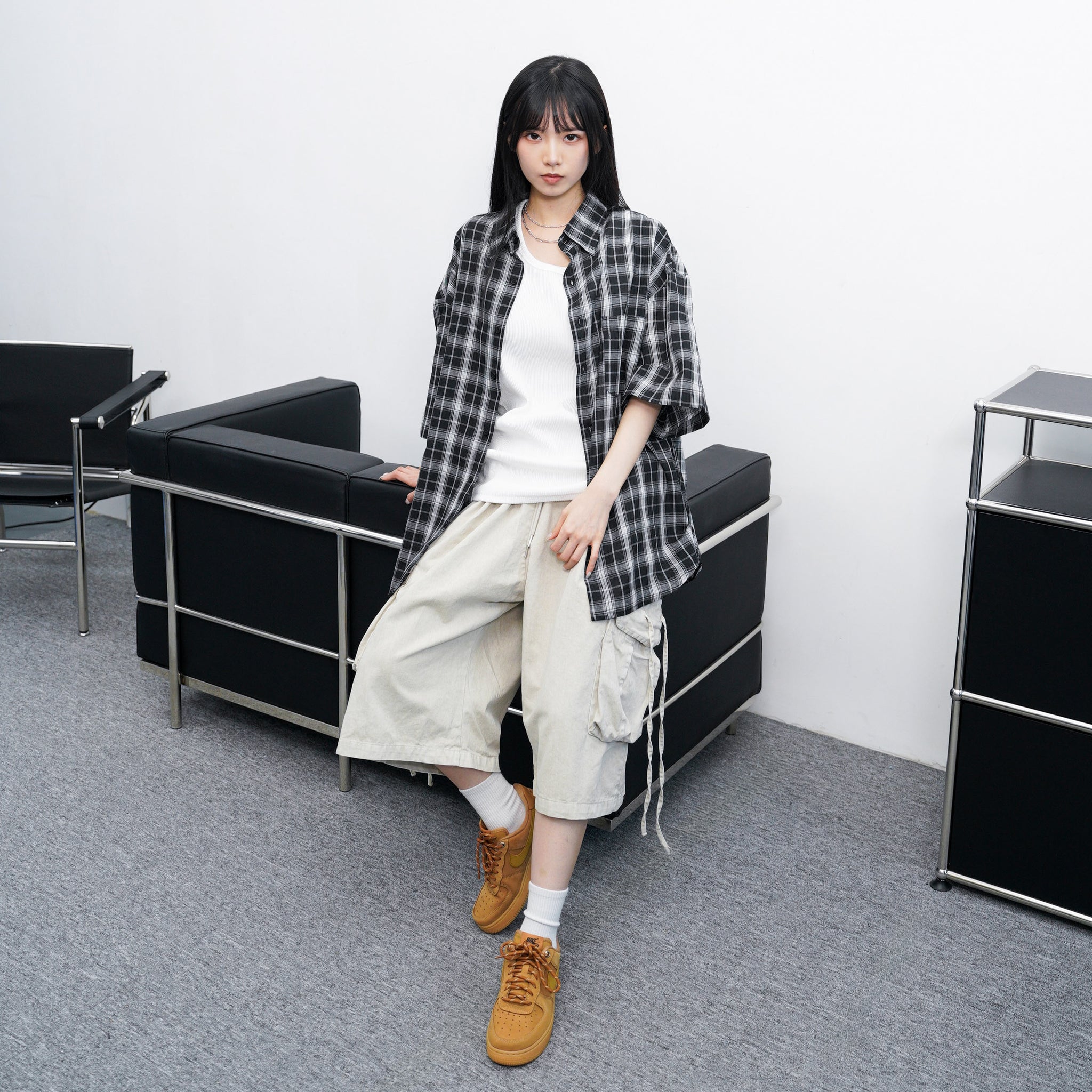 [UNISEX] BEST WEEKDAY LOOSE-FIT CHECKERED SHIRT/ 3色