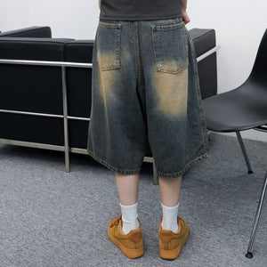 [UNISEX] BEST! MAXI VINTAGE BERMUDA DENIM PANTS/ 1色