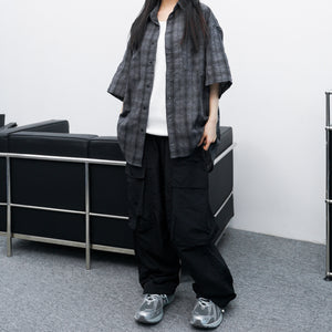 [UNISEX] SWAY BALLON CARGO NYLON PANTS/ 4色