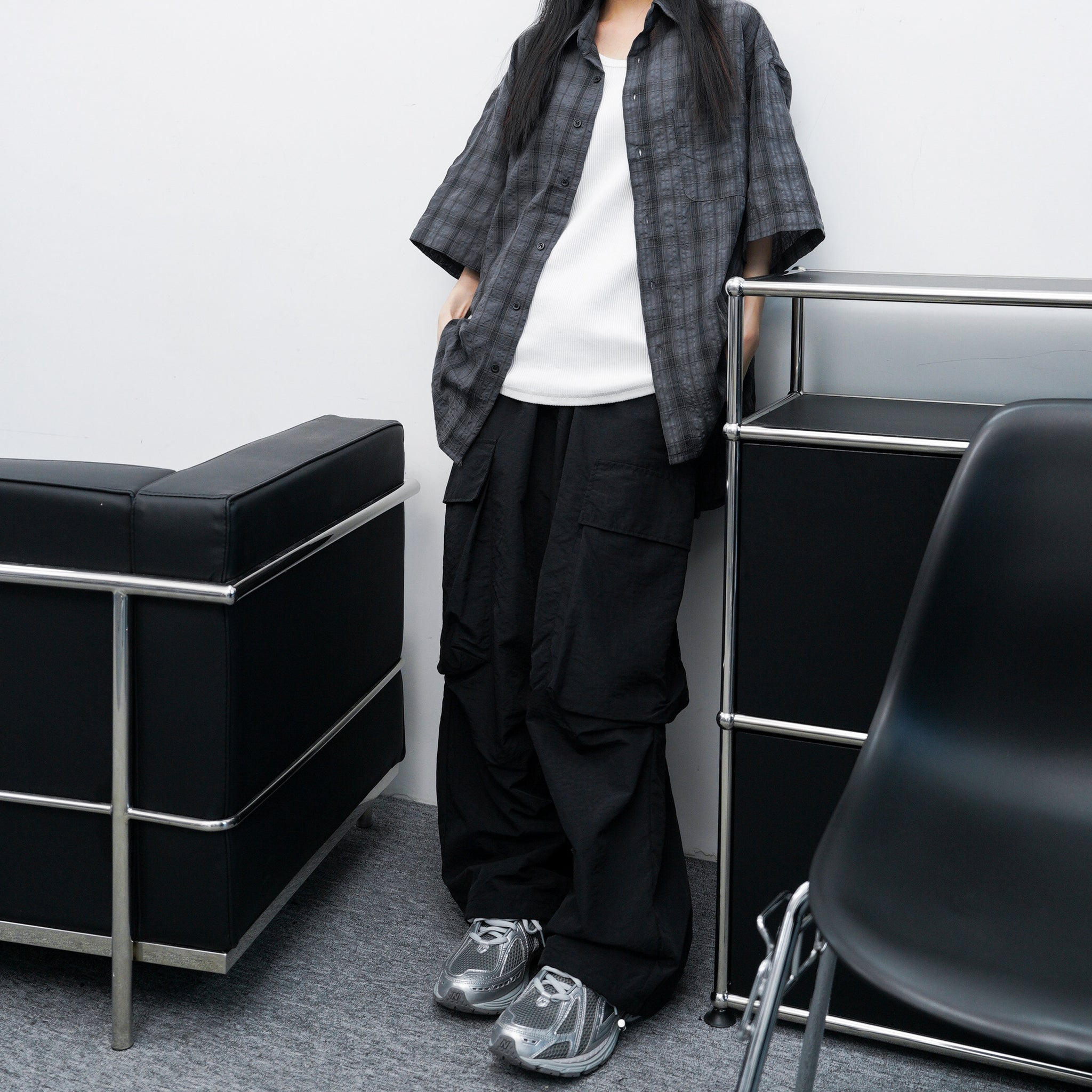 [UNISEX] SWAY BALLON CARGO NYLON PANTS/ 4色