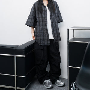 [UNISEX] SWAY BALLON CARGO NYLON PANTS/ 4色