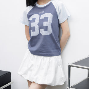 [BEST] NO.33 RAGLAN SEMI-CROP TEE/ 2色