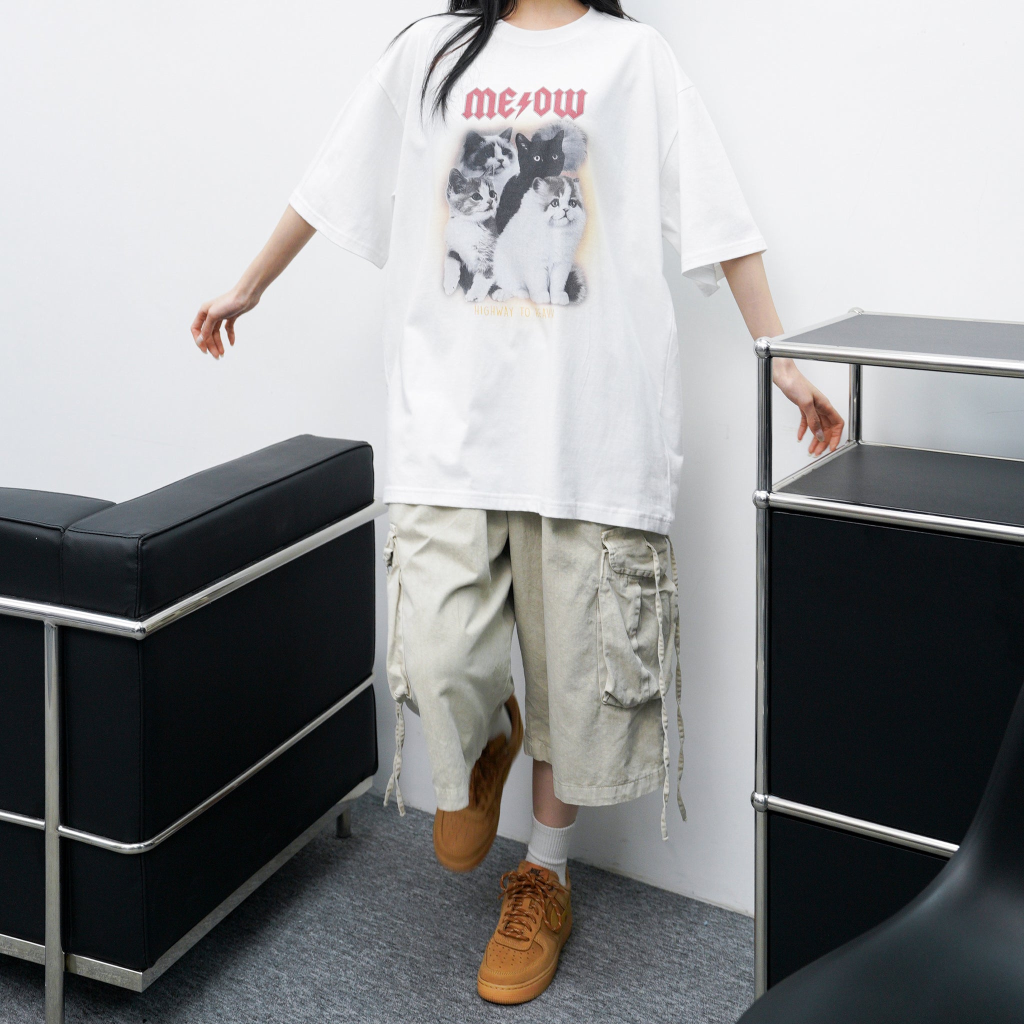 [UNISEX] HIGHWAY TO HEAVEN OVERSIZE TEE/ 2色