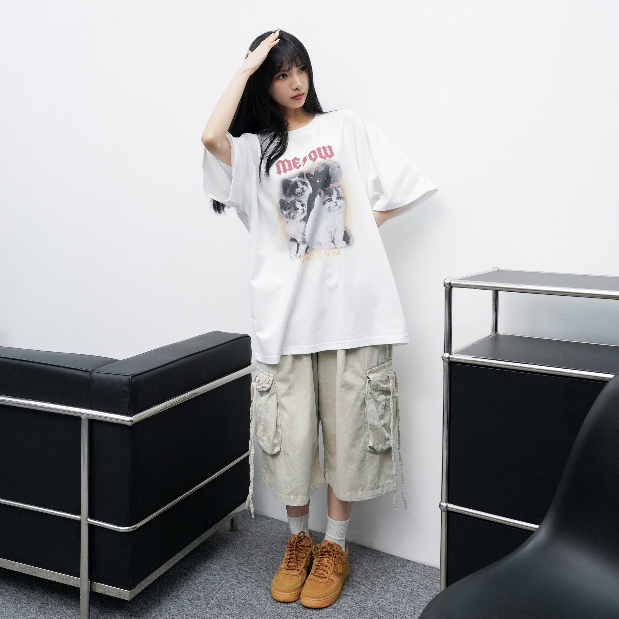 [UNISEX] HIGHWAY TO HEAVEN OVERSIZE TEE/ 2色