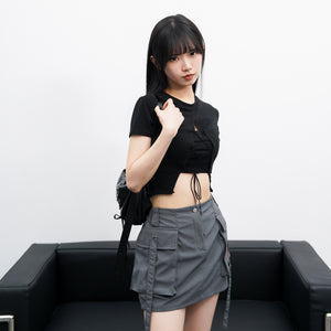 COCO NYLON STRING CARGO SKIRT PANTS/ 2色