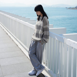 [高個子Sweatpants]Line Cut Detail Sweatpants/ 2色